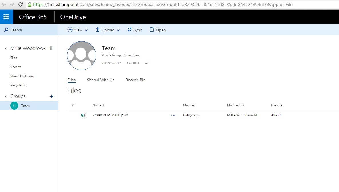 Be taken directly to your files in SharePoint